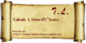 Tabak Liberátusz névjegykártya